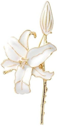 Broche De Lys En Forme De Fleur, Écharpe, Vêtements, Bijoux À Revers, Cadeau Pour Femme, Amoureux, Fille, Badge À Revers