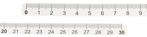 PATIKIL 10er Pack Selbstklebendes Maßband 30cm Wasserdicht Transparent | Rückseitiges Maßband Klebeband Aufkleberband, Für Werkbank Nähen Säge Zeichentisch