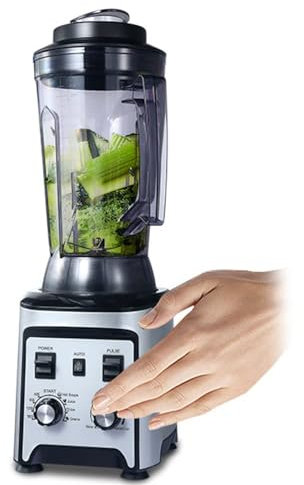 ZYJIX High Speed Smoothie Maker Blender - 4L Commercial Food Processor For Smoothies, Handheld Fruit Blender(Color:Silver)