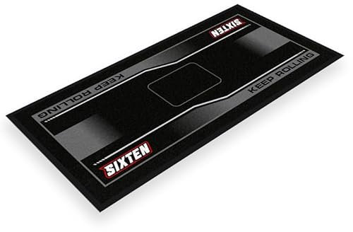 Tapis Moto SIXTEN 95x200 - Tapis Environnemental Moto - pour Les Paddocks et Le Garage - Lavable et Ecologique