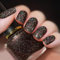 Holographic Nail Polish, Glitter Nail Varnish, Quick Dry & Long Lasting Nail Polish, Nude Nail Polish No UV Lamp Curing, Chip Resistant, Non-Toxic, Quick Drying, At Home & Salon Manicure (4#Brown)