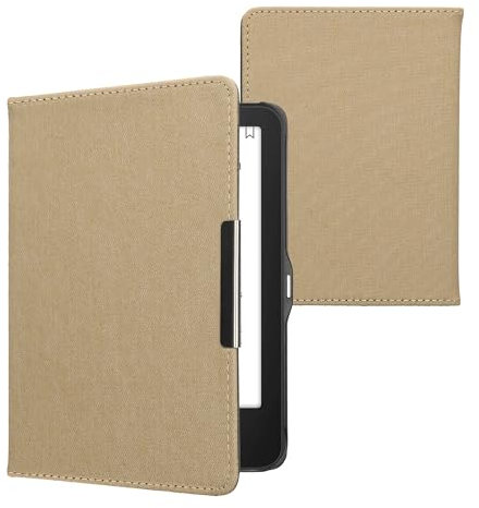 kwmobile Klapphülle kompatibel mit Tolino Vision 1/2 / 3/4 HD - Schutzhülle e-Reader - Hülle eReader - Beige