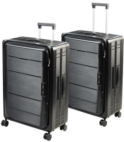 Xcase Trolley-Reisekoffer: 2er-Set Faltbare 4-Rollen-Hartschalen-Koffer, TSA, 26 / 66 cm, 90 l (Hartschalen Trolleys)