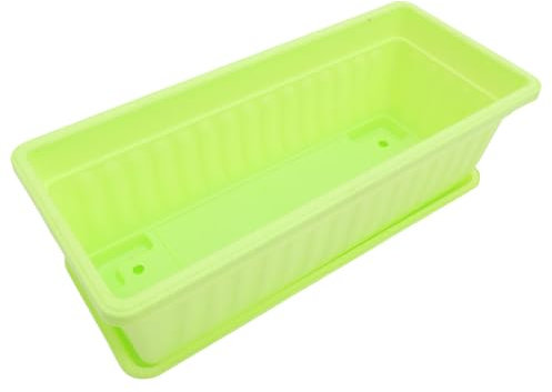 CIMAXIC 2 Set vaso per verdure da balcone fioriera contenitore per piante grasse vasi per l'orticoltura vasi da fiori per recinzione vaso rettangolare per piante plastica Light Green