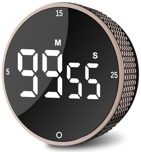 Digitaler Küchentimer Magnetischer,Eieruhr Timer,Küchenuhr Stoppuhr Countdown Count up,Laut Ton Küchenwecker Zeitmesser mit LED-Anzeige,Kurzzeitmesser zum Kochen Backen Fitness Lernen mit Batterie