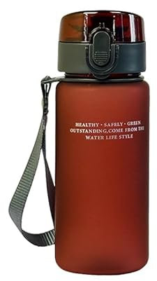 Xingdianfu Sports Water Bottle 400 ml, 560 ml Drinking Bottle, Leak-Proof, Fitness Water Cup, Outdoor Water Bottle, Sippy Cup, Water Glasses (Red, 400 ml)