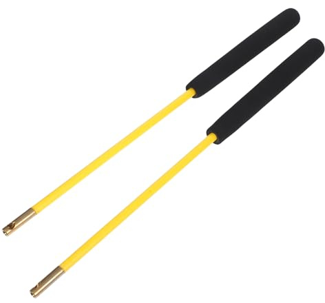 Bâtons de Diabolo Antidérapants en PU, Lot de 2 Pièces | Jaune, Contrôle Facile et Rangement Simple, pour Jonglage et Exercice en Plein Air