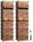 SONGMICS Schuhregal mit 10 Ebenen, 2er Set, Steckregal, Regalsystem, Schuh-Organizer, DIY-Regal, mit Tür, aus PP-Kunststoff, vintagebraun LPC010A02