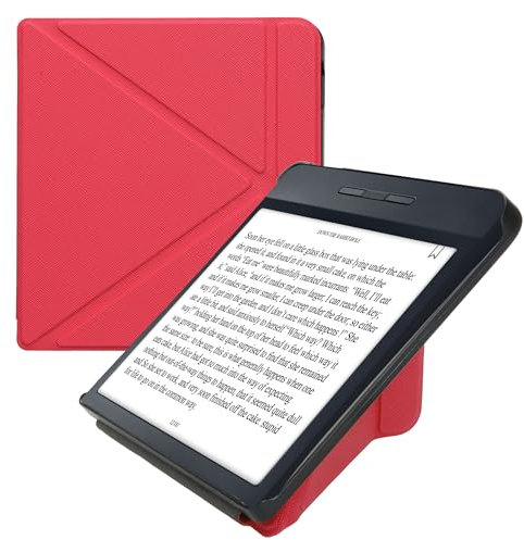 kwmobile Étui Compatible avec Kobo Libra H2O Coque - Étui à Rabat magnétique Tablette eReader Similicuir - Rose Fluo