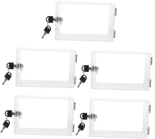 Veemoon 5pcs Box Hive Thermostat Lock Box Plastic Thermostat Guard Lockable Cover