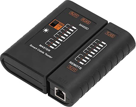 Fafeicy Ethernet, Telefonleitungstester, RJ45 RJ11 RJ12 -Kabel -Tester für Netzwerkkabel, RJ45 LAN -Kabel -Kontinuitätsprüfung mit LED -Status