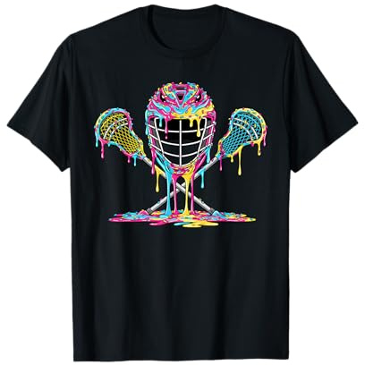 Lacrosse Drip Ice Cream Lax Helmet Sticks Sport Player T-Shirt