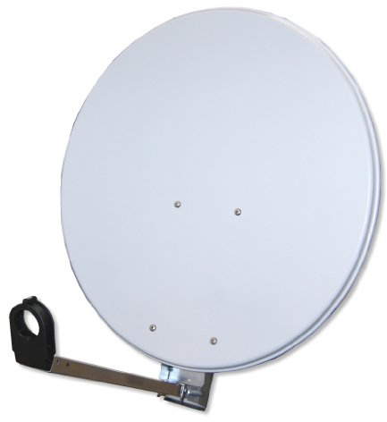 Gibertini Spiegel LN Standard-Serie 85 cm lichtgrau | Aluminium-Satspiegel | Alu Satellitenschüssel | wetterfeste & extrem stabile Antenne