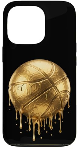 Golden Dripping Basketball Urban Sports Drip Case for iPhone 13 Pro