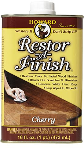 Howard Restor-A-Finish Cherry RF9016 Restore The Original Finish Remove Heat and Stain Marks on Wooden Furniture 473ml