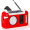 Duronic Hybrid Radio AM/FM - Aufladbar mit Solar, Kurbel und USB - 300mAh Akku - Bis zu 7h Musik mit voller Ladung - Mit Kopfhöreranschluss - Notfallradio - Kompaktradio für Camping und Outdoor