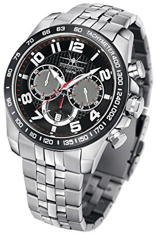 FIREFOX Starship FFS230-102 schwarz Edelstahl Herrenuhr Sicherheitsfaltschließe 10 ATM Water Resistant
