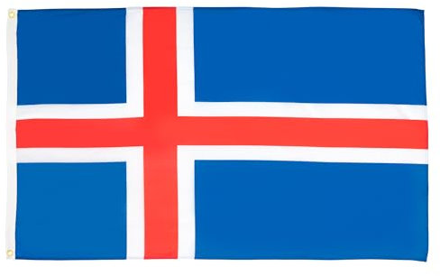 BANDIERA ISLANDA 150x90cm - BANDIERA ISLANDESE 90 x 150 cm - AZ FLAG