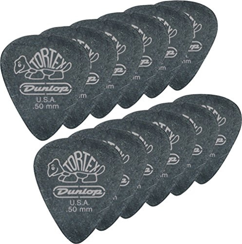 Dunlop Pitch Black Standard Tortex 088 Guitar Picks (12 Pieces)