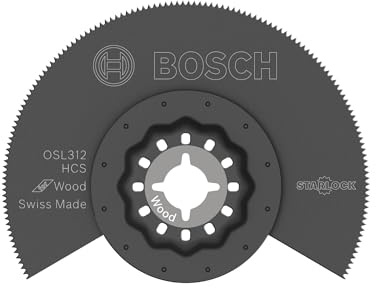 BOSCH OSL312 1-Piece 3-1/2 In. Starlock Oscillating Multi Tool Wood High-Carbon Steel Segmented Saw Blade for General-Purpose Application in Wood