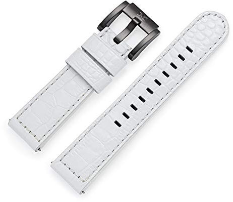 TW Steel Marc Coblen Armband Uhrenband Uhrenarmband Leder 22 MM Kroko Weiss LB_W_K_B