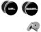 Treuheld® | Set - LABER .. RHABARBER - 2 Ohrstecker zum Schrauben mit Spruch - SCHWARZ-Weisse Fake-Plugs mit Hipster Schriftzug - Ø 10mm - Ohr-Ringe - Silber - Chirurgenstahl Fake-Tunnel