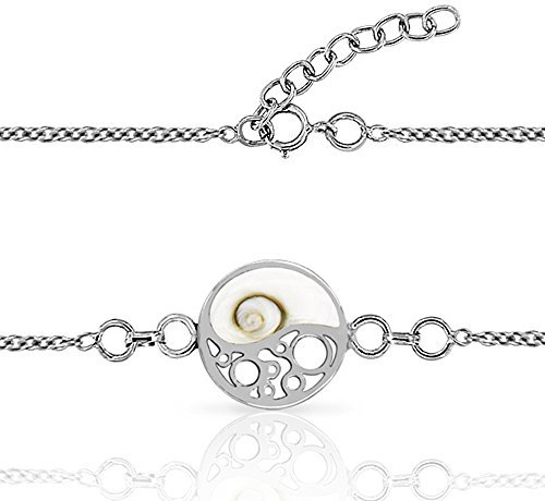 PLANETYS - 925 Sterling Silber Armband Yin Yang Auge des Heilige Lucie - Santa Lucia - Oeil de Sainte Lucie - Shiva Eye