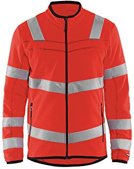 Blaklader 49411010 High Viscose Microfleece Jacket, Red High Visor, Large