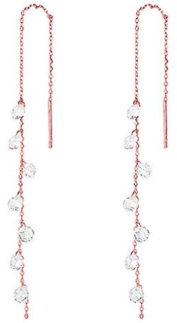 SLUYNZ 925 Argento Sterlina Scintillante CZ Goccia Orecchini Pendenti per le Donne Ragazze Adolescenti Elegante Orecchini Lunghi Infila (C-Gold)