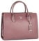 David Jones - Grand Sac à Main Femme - Cabas Fourre-Tout Cuir PU - Sac Multi Poche Plusieurs Compartiments Porté Epaule Bandoulière - Sac Ville Travail Elégant Classique Mode Chic - Rose