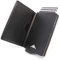 Stealth Wallet Porte Carte Bancaire RFID pour Homme - Porte-Cartes De Crédit avec Mécanisme Pop Up et Boîte Cadeau - Portefeuilles de Crédit Aluminium Minces (Aluminium Noir, Cuir Noir)