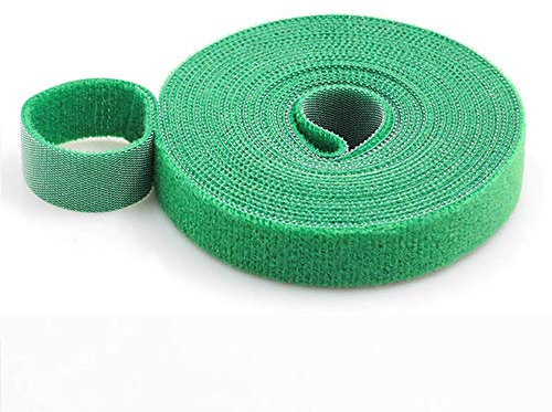 2 cm x 3 m Kabelbinder, selbstklebendes magisches Klebeband, Klettband, Einband-Kabelwickel für DIY Schließen und Kabel-Organizer (grün)