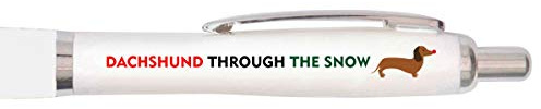 T&S - Dachshund Through The Snow - Funny Dachshund Pen - Funny Dog Pen - Dog Owner Gifts - Dog Lover Gifts (Non-Personalised)