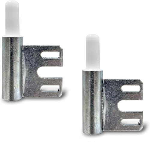 2x Rahmenteil für Stahlzarge Glastür 2-tlg. Türbänder Stahl verzinkt (Rt. für 2-tlg. Stahlzarge Bänder mit Plastikhülse)