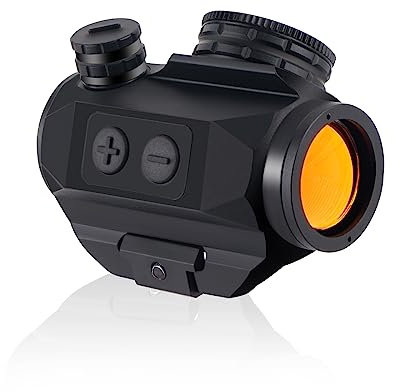 FOCUHUNTER 1x20mm Rotpunktvisier Kompaktes optisches Visier Zielfernrohr 3 MOA Punkt Taktisches Zielfernrohr für 20mm Picatinny-Schiene für Outdoor-Sport