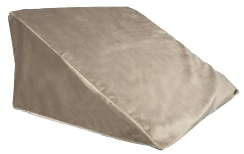 beties - Samt&Sonders-Serie - Keilkissenhülle ca. 62x49x30 cm; in Taupe mit dekorativer Jeansnaht aus deutschem Unternehmen in hochwertiger Qualität