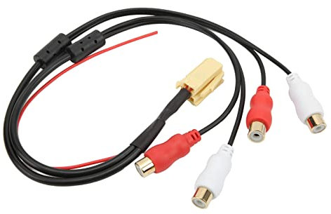 Yctze Auto-Line-Out-Adapter Auto Aux In Adapter 4RCA Aux In Adapter Audio Input Kabel Zubehör Ersatz für VDO CD Player