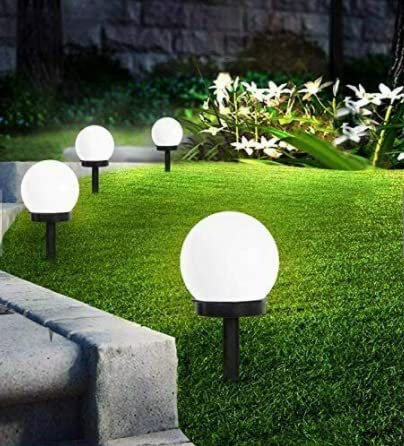 Garden Mile Set of 4 Solar Stake Lights Bright White Solar Garden Lights Outdoor Waterproof Driveway and Pathway Lighting Versatile Outside Lamps for Flowerbeds Borders Planters