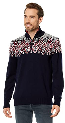 Dale of Norway Winterland Sweater Men Größe M Navy-Off White-Raspberry