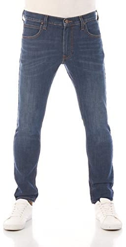 Lee Jeans Herren Stretch Slim Tapered Fit Luke Jeanshose Hose Denim | Blau Schwarz Grau 30 31 32 33 34 36 38
