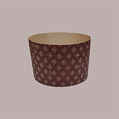 Lucgel Paper Baking Mould for High Wave Rigid Panettone 750 g Dm155H106 mm – 5 Pieces