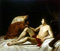 ZIMARO Leinwanddruck Und Poster Wandkunst Bild Reproduktion Gentileschi Orazio Amor und Psyche für Wohnkultur 60x90cm