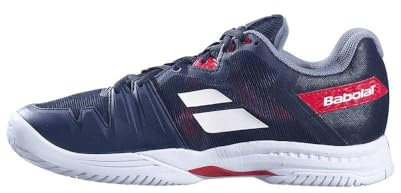 Babolat Men's SFX3 All Court Tennis Shoes, White/Navy (US Men's Size 10.5)