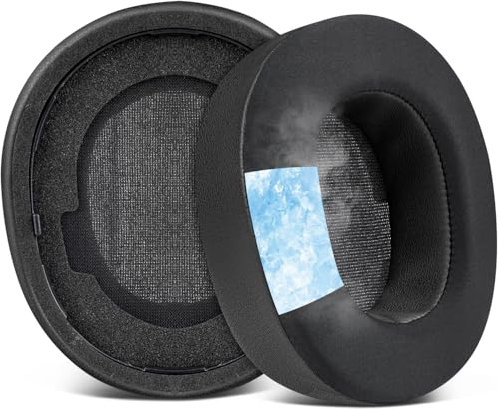SOULWIT Almohadillas de Repuesto de Gel Refrescante para Steelseries Arctis Nova Pro Wireless, Almohadillas con Espuma de Alta Densidad para Aislamiento del Ruido-Negro