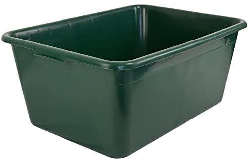 Petigi Wildwanne Futterwanne Mörtelwanne Kunststoffwanne Wassertrog Wasserbehälter 65 L Grün Lebensmittelecht Multiwanne