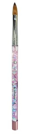 Glitterbels Pinched Pastel Glitter Acrylic Brush Size 8