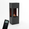 GLOW FIRE Wasserdampf Kamin BÖLL (Standkamin) - Elektrokamin mit realistischen LED 3D-Flammen, Knistereffekt & Fernbedienung, 54x145x44 cm - Opti-Myst 400 Elektro Kamin mit Holz-Deko, Grau