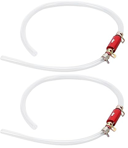 1Pair Brake Bleeder Hose, One Way Check Valve Tube Brake Bleeder Hose Set 6MM Long Lasting Bleeding Tool Kit Universal for Motorcycle Car