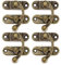 EMSea 4 Stück Antik Schnellverschluss Riegelhaken Rechts, Haspenriegel, 44 X 38 Mm, Schwenkriegel mit Schrauben für Schmuckkästchen, Geschenkboxen, Dekoration, Bronze