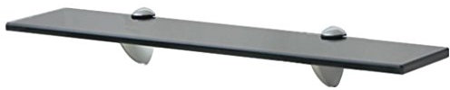ARKEM Estante Flotante de Cristal 50x20 cm 8 mm Estante de Cristal, Transparente, Estante de Pared, Estante de baño